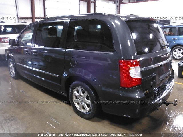 2C4RC1BG6CR330623 - 2012 CHRYSLER TOWN & COUNTRY TOURING BLACK photo 3