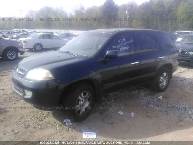 2HNYD18231H528433 - 2001 ACURA MDX BLACK photo 2