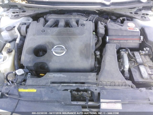 1N4BL21E78N458449 - 2008 NISSAN ALTIMA 3.5SE/3.5SL WHITE photo 10