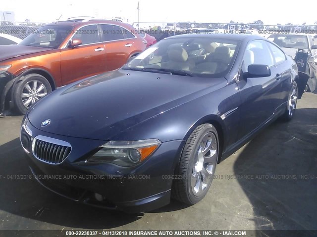 WBAEH13507CR52126 - 2007 BMW 650 I BLACK photo 2