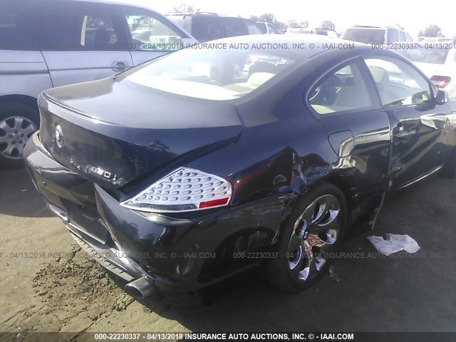 WBAEH13507CR52126 - 2007 BMW 650 I BLACK photo 6