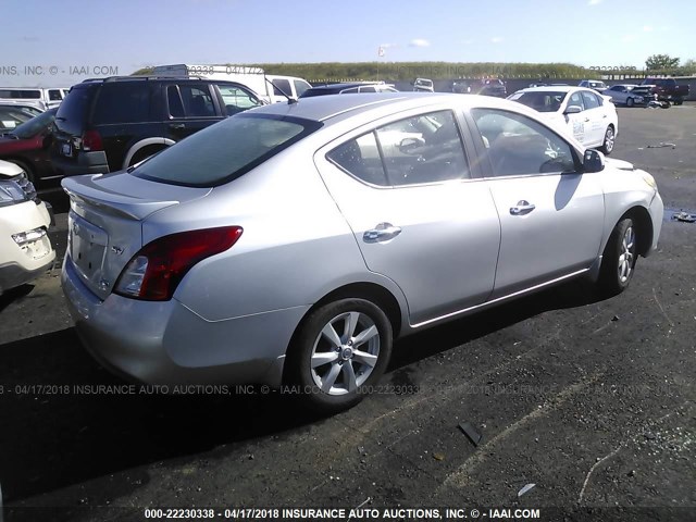 3N1CN7AP1DL878597 - 2013 NISSAN VERSA S/S PLUS/SV/SL SILVER photo 4