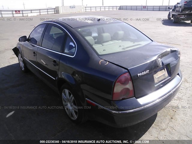 WVWRU63B05E040939 - 2005 VOLKSWAGEN PASSAT GLX 黑色 照片 3