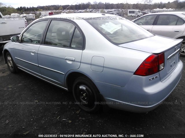 JHMES96623S018281 - 2003 HONDA CIVIC HYBRID Light Blue photo 3