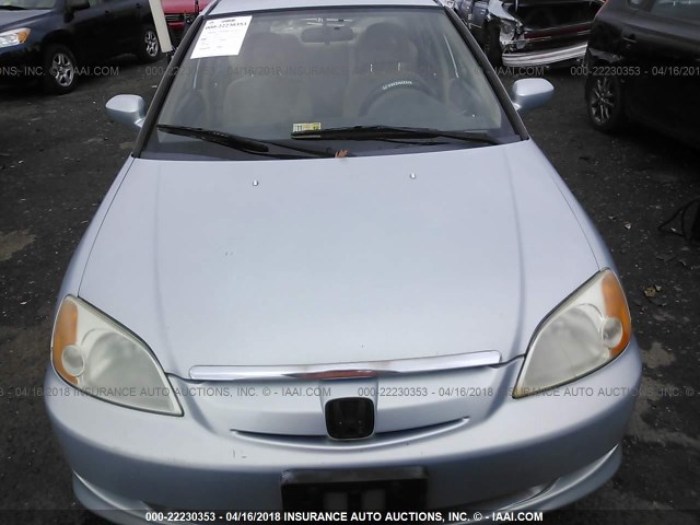 JHMES96623S018281 - 2003 HONDA CIVIC HYBRID Light Blue photo 6