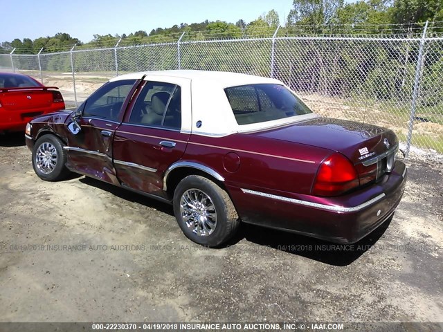 2MEFM74W15X618361 - 2005 MERCURY GRAND MARQUIS GS MAROON photo 3