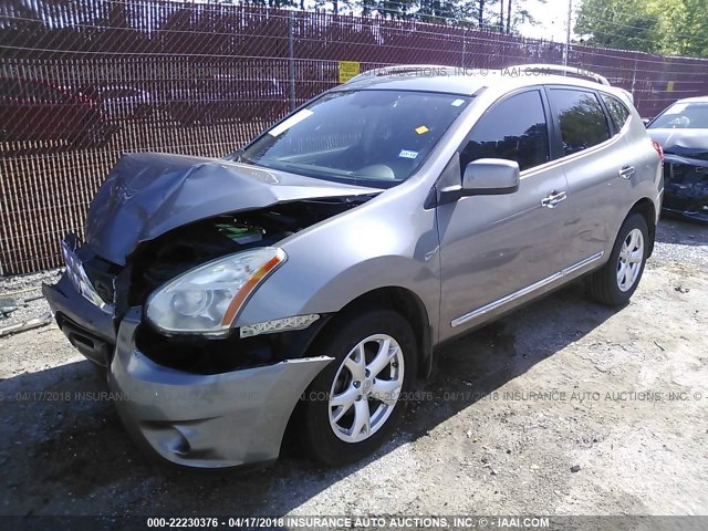 JN8AS5MT0BW575820 - 2011 NISSAN ROGUE S/SV/KROM SILVER photo 2