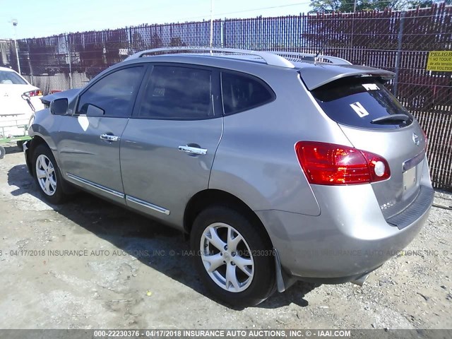 JN8AS5MT0BW575820 - 2011 NISSAN ROGUE S/SV/KROM SILVER photo 3