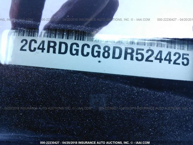 2C4RDGCG8DR524425 - 2013 DODGE GRAND CARAVAN SXT BLACK photo 9