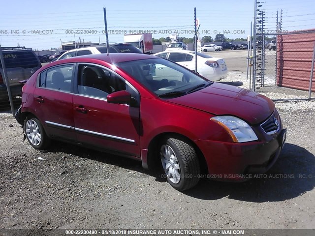 3N1AB6AP7CL666327 - 2012 NISSAN SENTRA 2.0/2.0S/SR/2.0SL RED photo 1