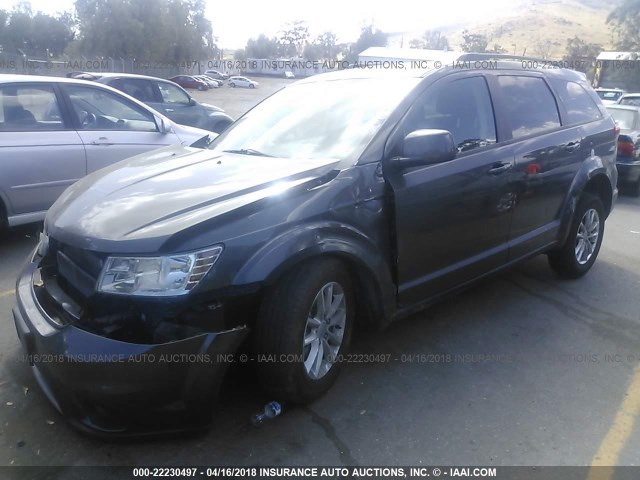 3C4PDCBG1GT130803 - 2016 DODGE JOURNEY SXT GRAY photo 2