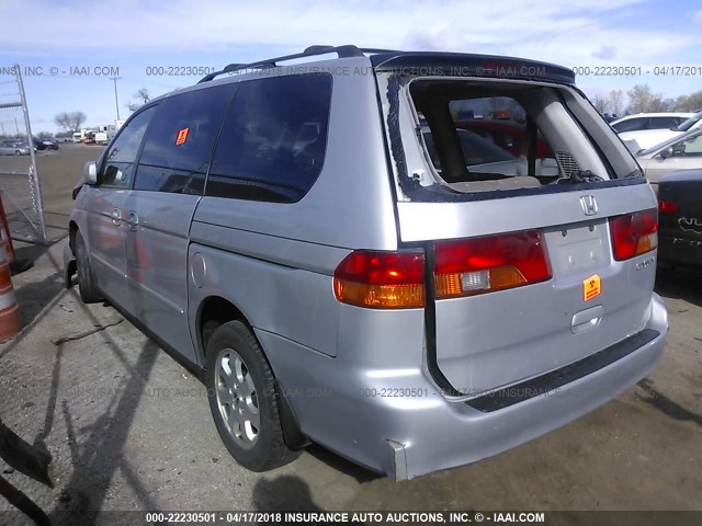 5FNRL18034B017343 - 2004 HONDA ODYSSEY EXL ვერცხლისფერი ფოტო 3