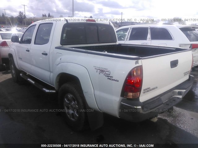 5TEJU62N47Z432833 - 2007 TOYOTA TACOMA DOUBLE CAB PRERUNNER WHITE photo 3