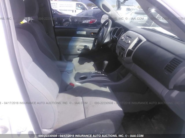 5TEJU62N47Z432833 - 2007 TOYOTA TACOMA DOUBLE CAB PRERUNNER WHITE photo 5
