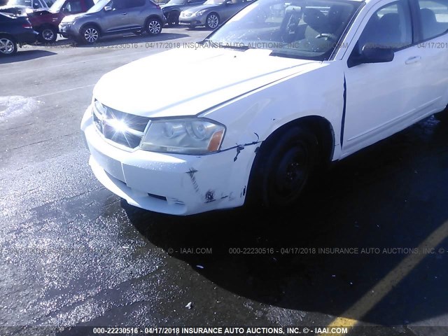 1B3LC56K28N272432 - 2008 DODGE AVENGER SXT WHITE photo 6