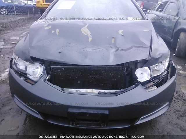 2HGFG1B64BH503222 - 2011 HONDA CIVIC LX GRAY photo 6