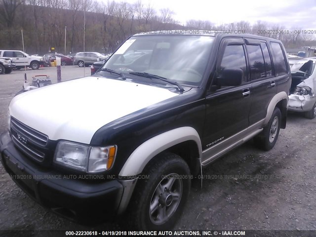 JACDJ58X717J01637 - 2001 ISUZU TROOPER S/LS/LIMITED BLACK photo 2