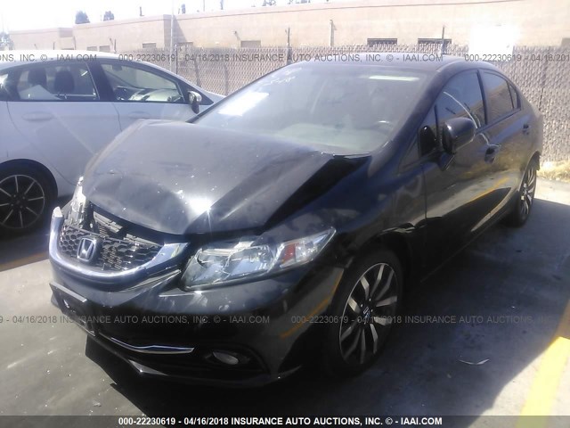 2HGFB2F95FH515331 - 2015 HONDA CIVIC EXL შავი ფოტო 2