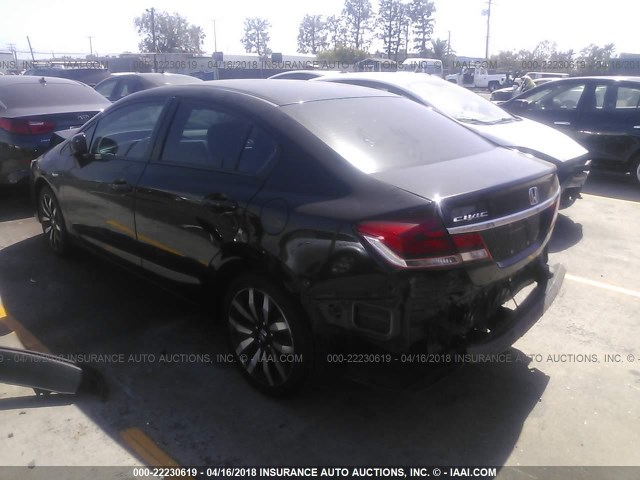 2HGFB2F95FH515331 - 2015 HONDA CIVIC EXL შავი ფოტო 3