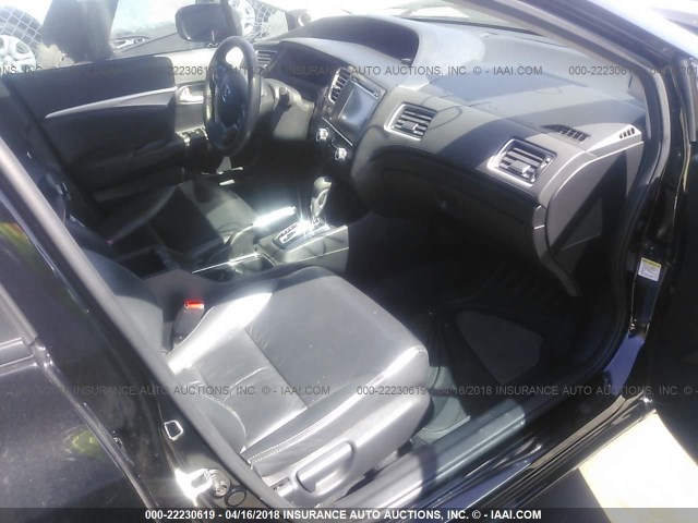 2HGFB2F95FH515331 - 2015 HONDA CIVIC EXL შავი ფოტო 5