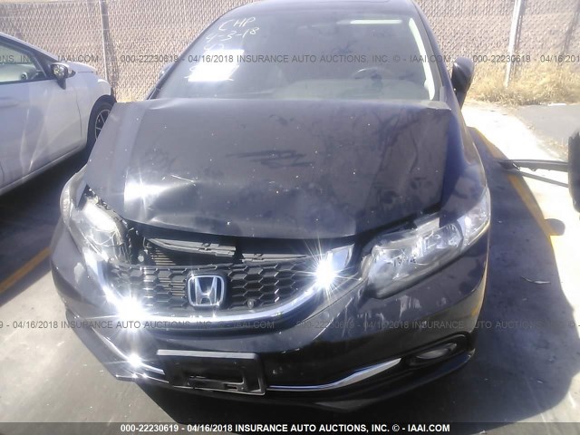 2HGFB2F95FH515331 - 2015 HONDA CIVIC EXL შავი ფოტო 6