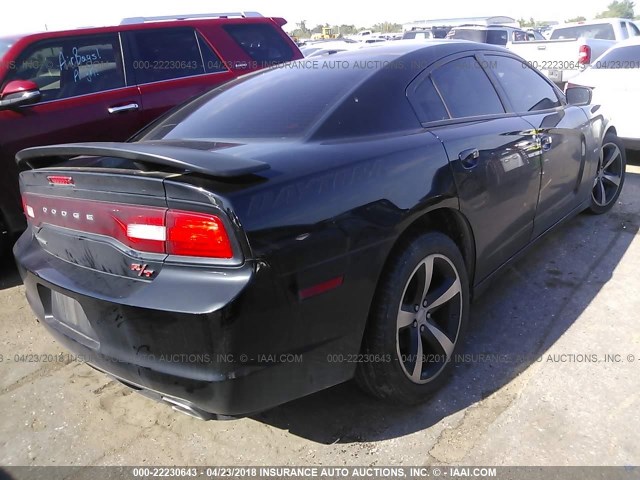 2C3CDXCT2DH654892 - 2013 DODGE CHARGER R/T BLACK photo 4