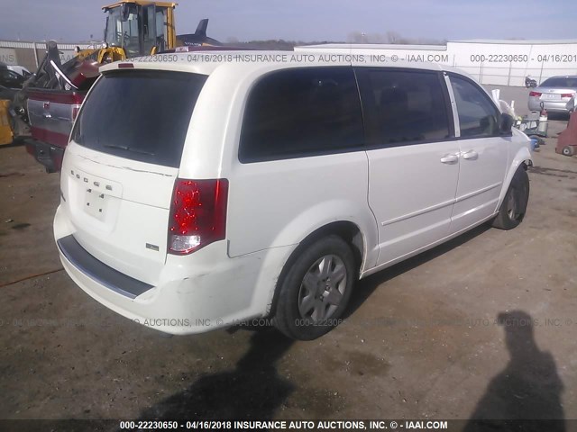 2C4RDGBG9CR333662 - 2012 DODGE GRAND CARAVAN SE WHITE photo 4