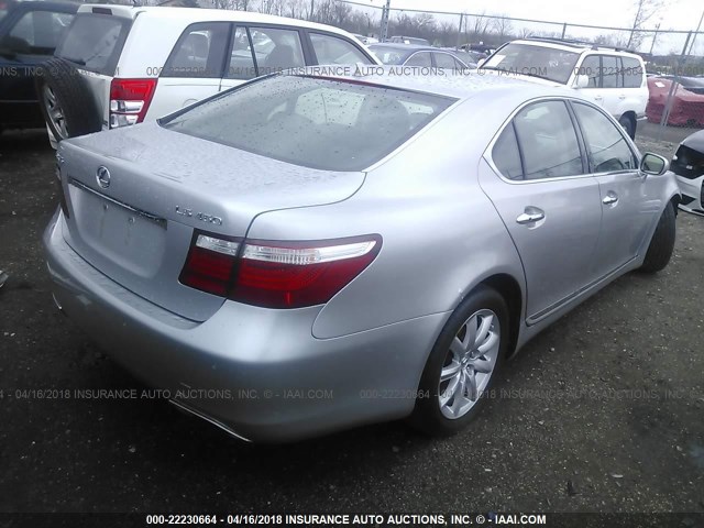 JTHBL46FX75045770 - 2007 LEXUS LS 460 SILVER photo 4