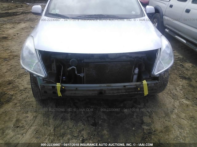 3N1CN7AP0CL803372 - 2012 NISSAN VERSA S/SV/SL SILVER photo 6