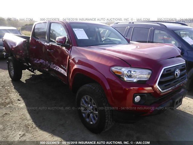 3TMDZ5BN4GM004640 - 2016 TOYOTA TACOMA DBL CAB/SR5/TRD SPORT/OR RED photo 1