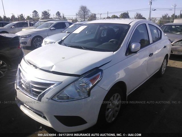 3N1CN7APXGL910712 - 2016 NISSAN VERSA S/S PLUS/SV/SL WHITE photo 2