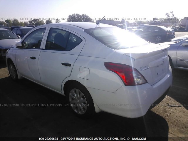 3N1CN7APXGL910712 - 2016 NISSAN VERSA S/S PLUS/SV/SL WHITE photo 3