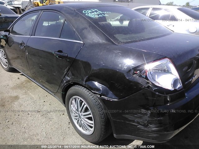 1G2ZF57B984156864 - 2008 PONTIAC G6 VALUE LEADER/BASE BLACK photo 6