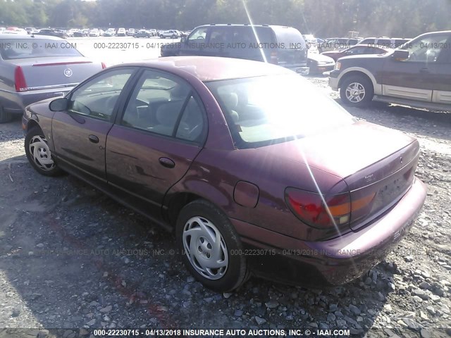 1G8ZK52721Z277653 - 2001 SATURN SL2 BURGUNDY photo 3