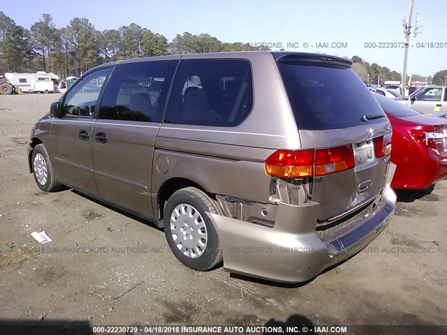 5FNRL18523B101826 - 2003 HONDA ODYSSEY LX TAN photo 3