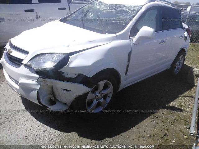 3GNAL3EK9ES628301 - 2014 CHEVROLET CAPTIVA LT WHITE photo 2