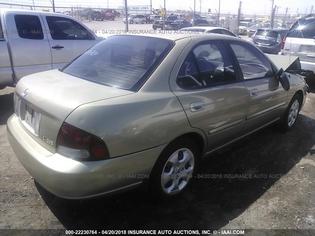 3N1CB51D83L817068 - 2003 NISSAN SENTRA XE/GXE BEIGE photo 4