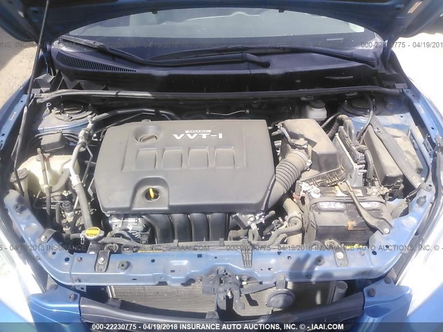 2T1KU40E19C068374 - 2009 TOYOTA COROLLA MATRIX  BLUE photo 10