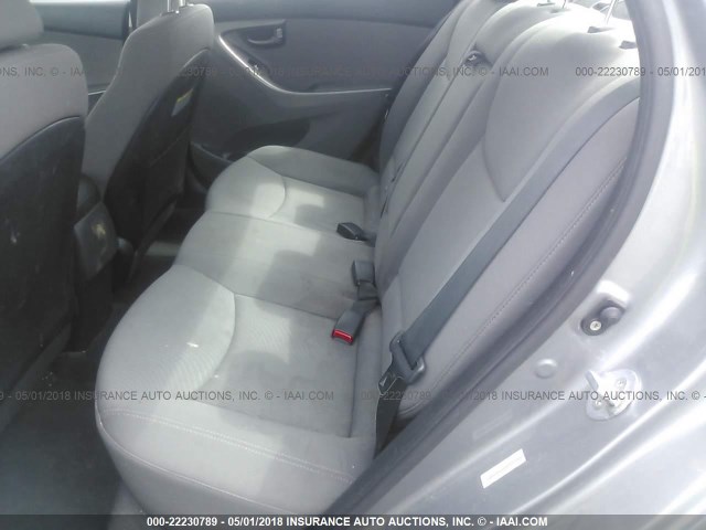 KMHDH4AE0EU191345 - 2014 HYUNDAI ELANTRA SE/SPORT/LIMITED GRAY photo 8