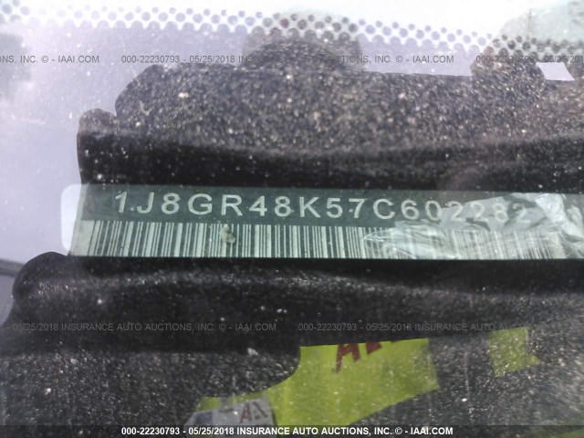 1J8GR48K57C602282 - 2007 JEEP GRAND CHEROKEE LAREDO/COLUMBIA/FREEDOM BLACK photo 9