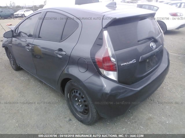 JTDKDTB3XF1581001 - 2015 TOYOTA PRIUS C GRAY photo 3