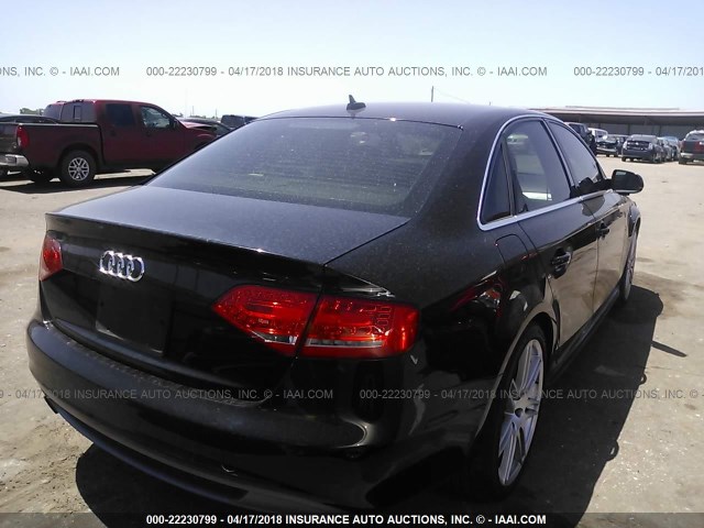 WAUKFAFL8AN029570 - 2010 AUDI A4 PRESTIGE BLACK photo 4