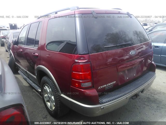 1FMZU74E23UB58911 - 2003 FORD EXPLORER EDDIE BAUER RED photo 3