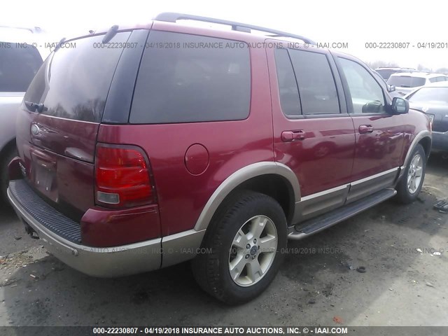 1FMZU74E23UB58911 - 2003 FORD EXPLORER EDDIE BAUER RED photo 4