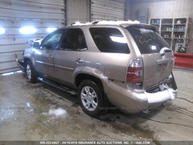 2HNYD18886H500672 - 2006 ACURA MDX TOURING GOLD photo 3