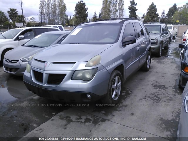 3G7DB03EX4S533523 - 2004 PONTIAC AZTEK GRAY photo 2