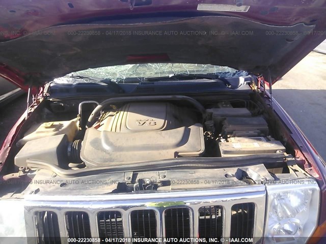 1J4RG4GT8AC113246 - 2010 JEEP COMMANDER SPORT წითელი ფოტო 10