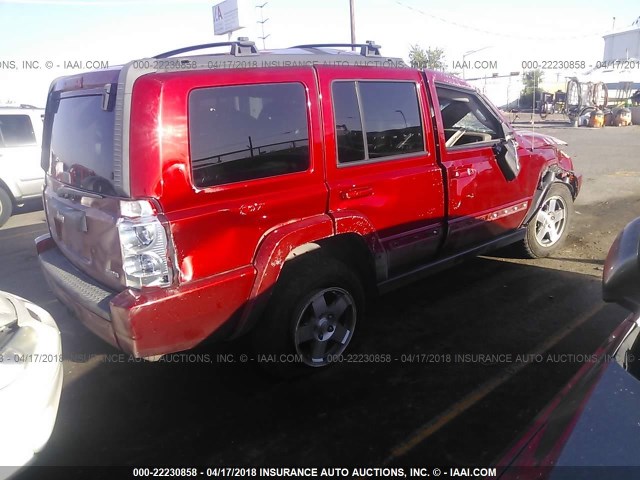 1J4RG4GT8AC113246 - 2010 JEEP COMMANDER SPORT წითელი ფოტო 4