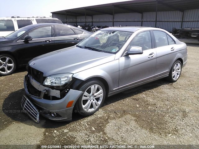 WDDGF54X58F066222 - 2008 MERCEDES-BENZ C 300 SILVER photo 2