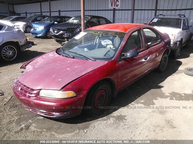 1P3EJ46C2VN718039 - 1997 PLYMOUTH BREEZE RED photo 2
